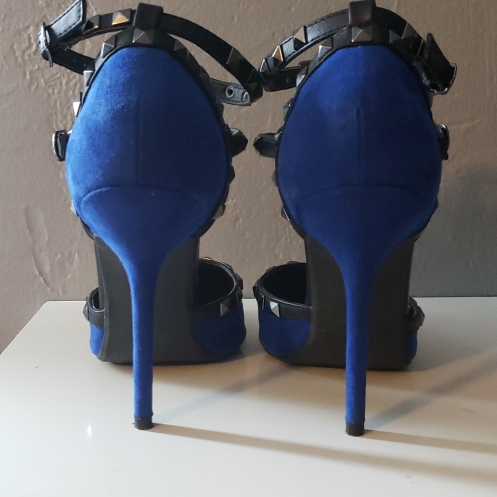 Blulanud black studded heels - Picture 3 of 5